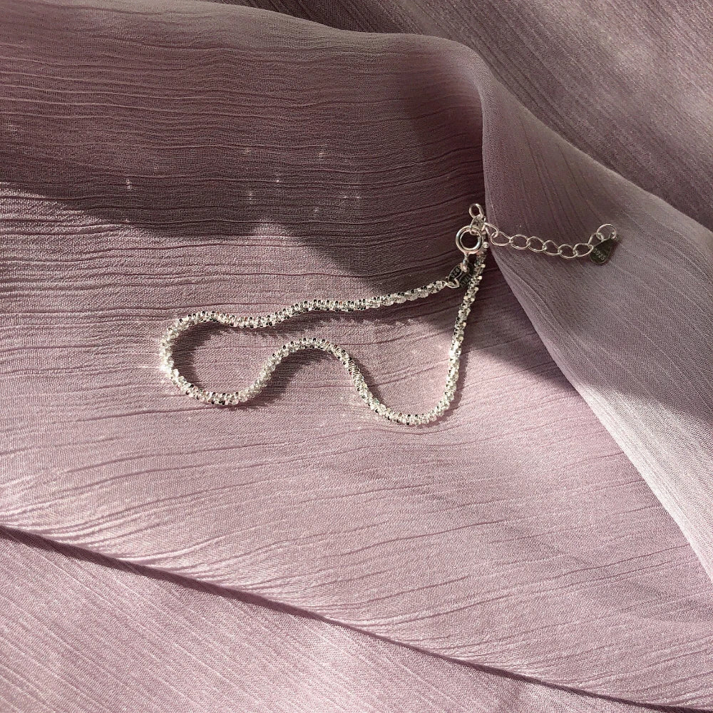 New Silver Colour Sparkling Gypsophila Adjustable Bracelet & Bangle for Women Fine Fashion Jewelry Wedding Party Gift