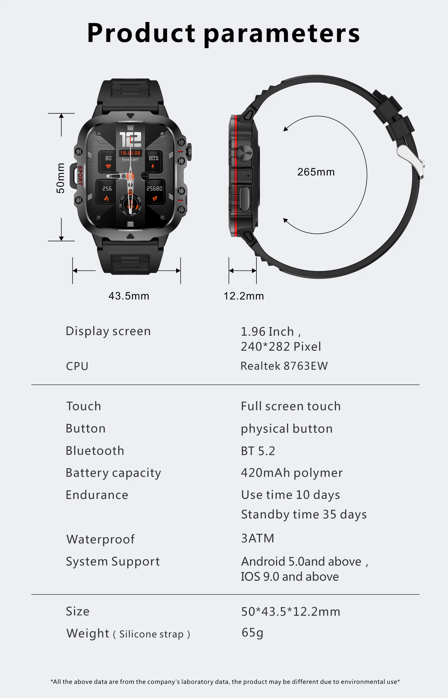 Military Men Smart Watch Bluetooth Call Fitness Clock Heart Monitor 3ATM Swim Waterproof Sport Smartwatch for IOS Android 2025