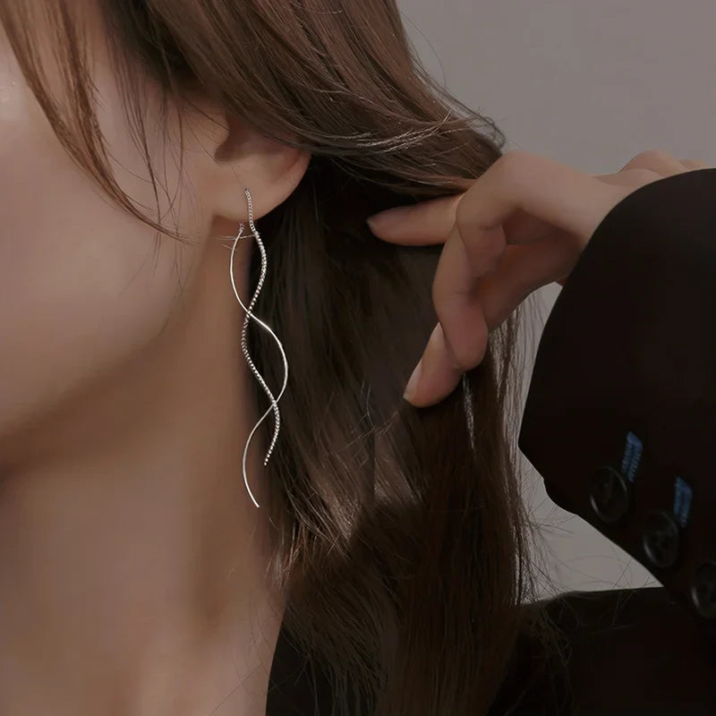 EVISPOL Long Tassel Earlines Fashion Dangle Earrings Before & After The Wave Design Suitable for Christmas Halloween Women Gift