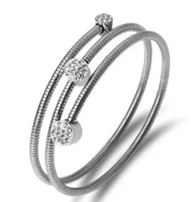 Stainless Steel With Zirconia Bracelet Simple Jewelry