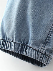 Plus Size Women's Jeans Elastic Waist High Waist Stretch Spring Summer Stretch Denim