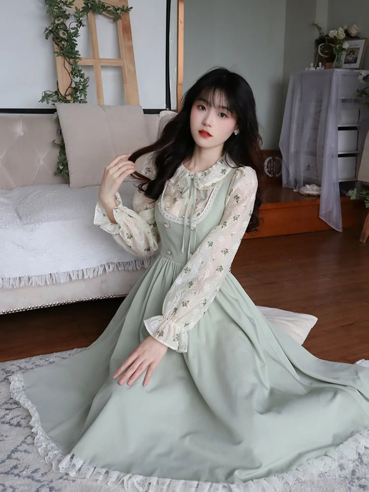 Formal attire Dresses: Women Spring Lace Evening Party Midi Dresses