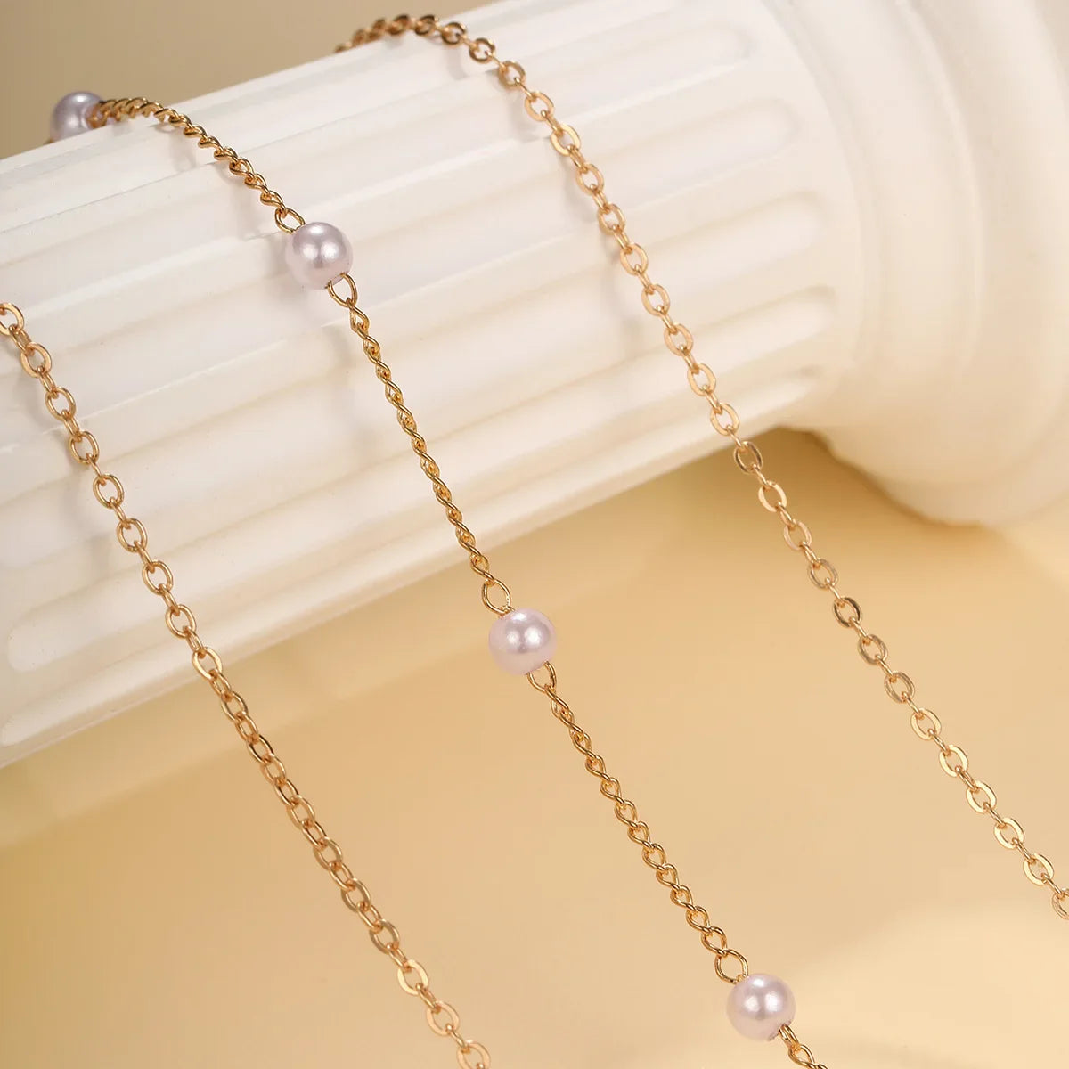 LATS Multilayer Pearl Cross Love Heart Pendant Necklaces for Women Gold Color Fashion Collarbone Neck Chain 2024 Trend Jewelry