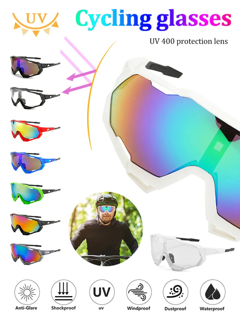 Outdoor Cycling Sunglasses UV400 Protection Windproof Glasses Men Women Sports Sunglasses Riding Fishing Runing Hikking Eyewear