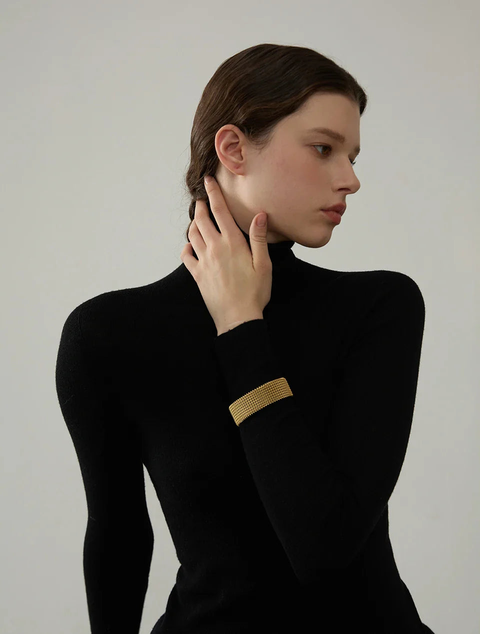 Yhpup 23mm Waterproof Stainless Steel Metal Wide Open Bracelet Bangle for Women High Quality Statement Texture Jewelry Bijoux