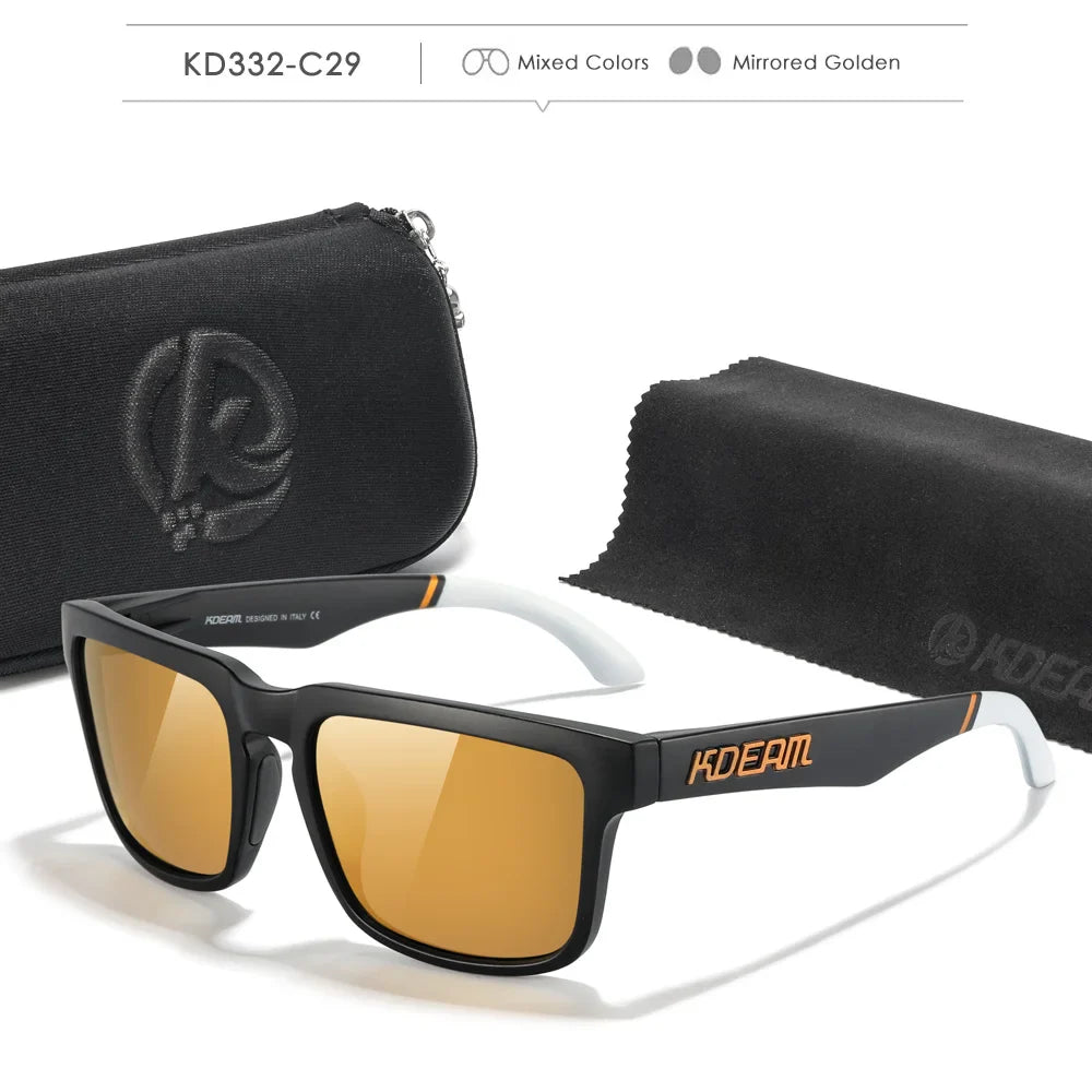 KDEAM Photochromic And Polarized Sunglasses Men Category 3 Polarized Sun Glasses Women Unique Frame Surface Eyewear With Case
