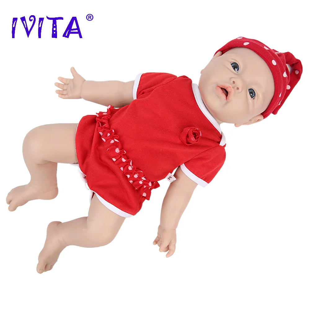 IVITA WG1526 43cm 2.69kg 100% Full Body Silicone Reborn Baby Girl Doll  Realistic Soft Dolls DIY Blank Babe Children Toys