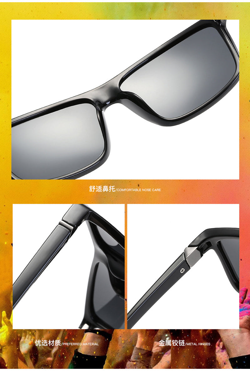 Luxury Square Vintage Polarized Sunglasses For Men Women Fashion Travel Driving Anti-glare Sun Glasses Male Eyewear UV400