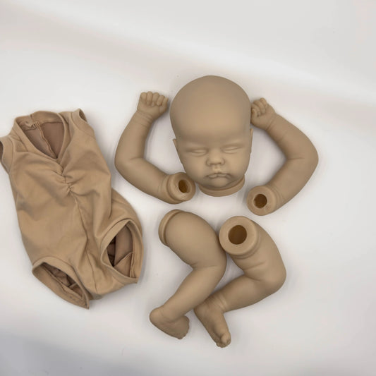 NPK Clearance 19inch Original Quinbee Reborn Doll Kit New Limbs Sleeping Baby Unpainted Unfinished Doll Parts DIY Toys