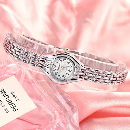 Ladies Gold Plated Watch Women Bracelet Quart Wristwatch Girl Analog Feminino Relojes Hour Luxury Watches Saati Clock