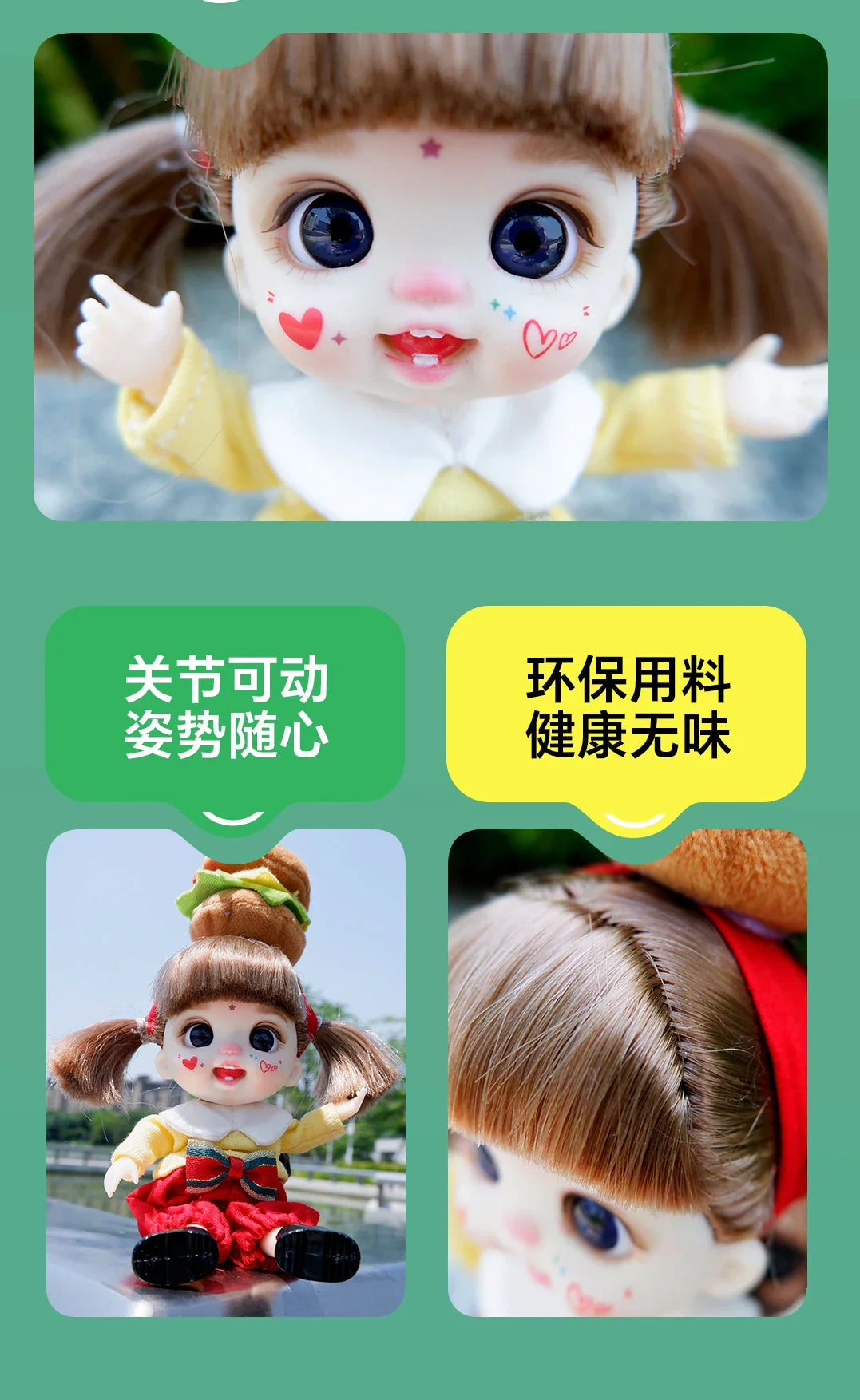 bjd doll Dolls for girls Labbu doll pocket mini blyth girl Doll Barbi cry Baby Rainbow Ball jointed doll Mobile phone Decoration