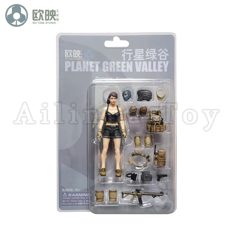 Ou Ying Studio 1/18 Planet Green Valley PGV 3.75inch Action Figure EFSA Male Female Robot Figures Anime Model