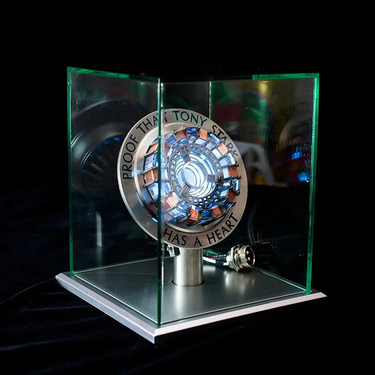 Avenger Iron Man Mk1 Arc Reactor Tony Stark Heart Of Mark Figure Led Light Model Superhero 1:1 Cosplay Toys Chest Lamp Kids Gift