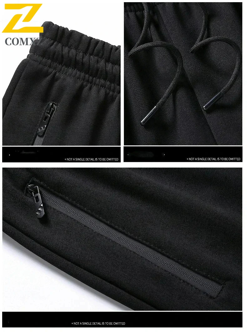 2025 Spring Autumn Sweatshirt SweatPants Trousers For Men Set Two Piece Black Tracksuit Hip Hop Streetwear Running Sport Clothes