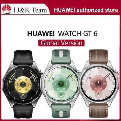 HUAWEI Watch GT 6 Smartwatch,Up to 21-Day Battery Life,Global Version,Buit-in Map,Replay Message,compatible with iOS and Android