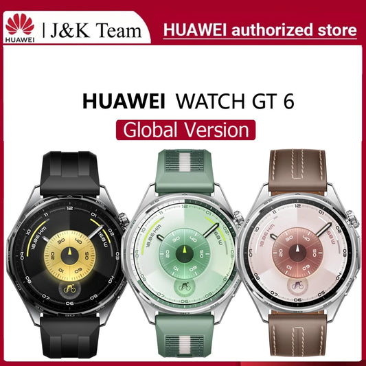 HUAWEI Watch GT 6 Smartwatch,Up to 21-Day Battery Life,Global Version,Buit-in Map,Replay Message,compatible with iOS and Android