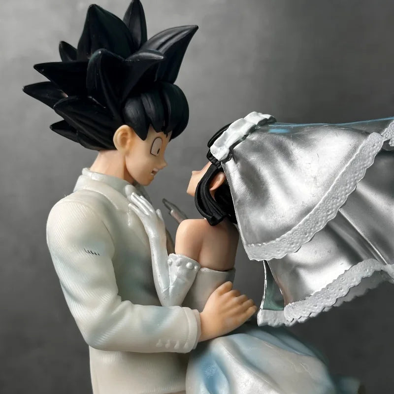 Dragon Ball Z Son Goku & Chichi Wedding Version 31cm Pvc Action Figure Collectible Model Toy Couple Statue Ornament Wedding Gift