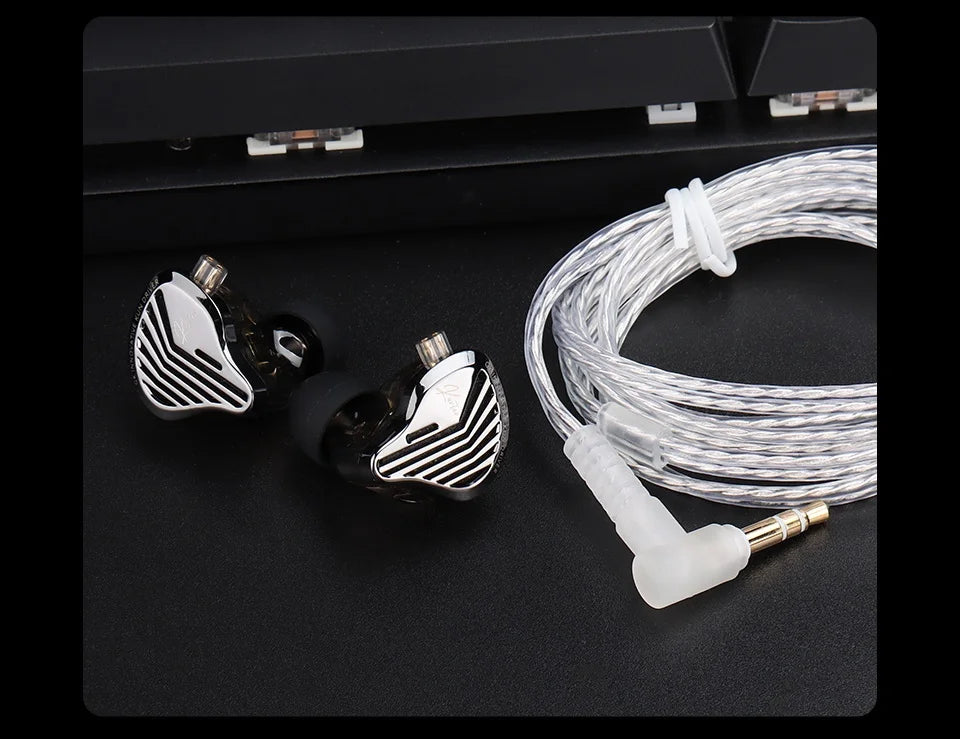 Kz Gk Kunten Dynamic Drive Headphones Hifi 2pin Heavy Bass Earbuds Metal Headphones Detachable Sports Gamer Headphones Custom