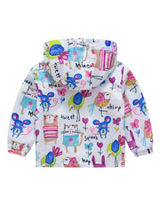 Stylish Cartoon Dinosaur Windbreaker Jacket for Girls - Perfect for Casual Wear!