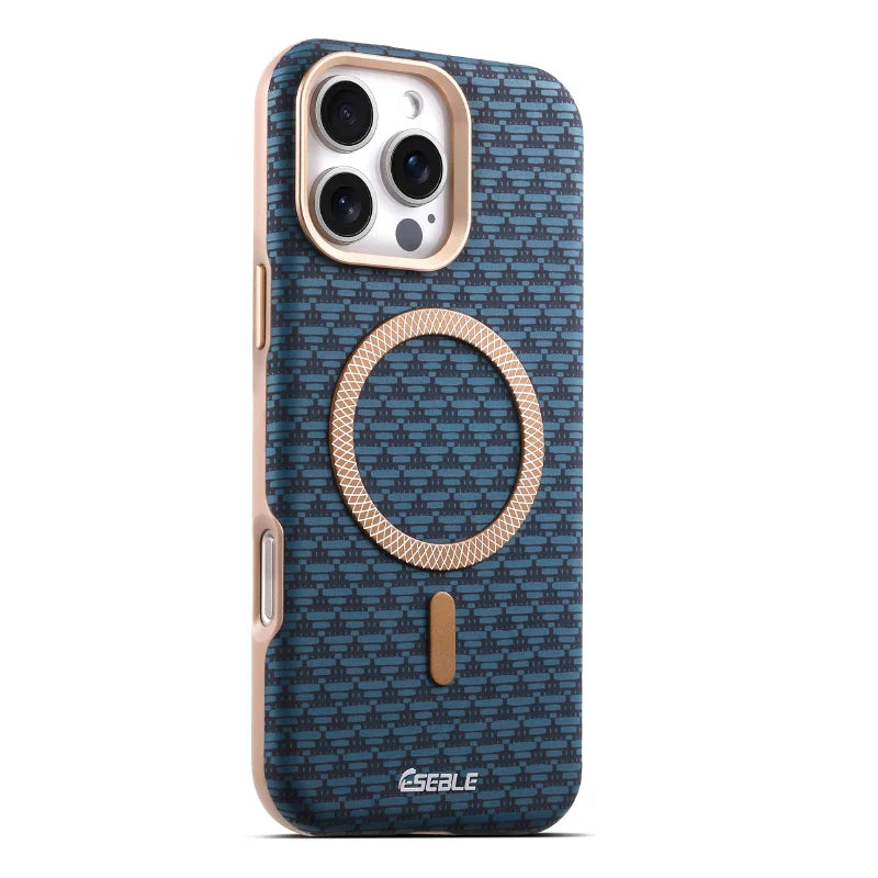 For Magsafe Magnetic Solid Color Triangle Pattern Phone Case for iPhone 17 Pro Max 15 13 14 16 Pro Max Bumper Back Cover