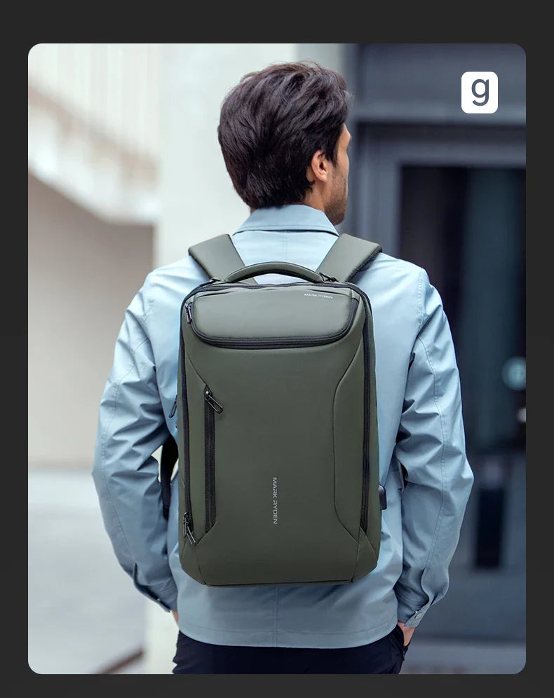 MARK RYDEN Business Backpack for Men Waterproof and Travel Laptop Backpack with USB Charging, Fits 17 Inch Laptop and Tech Gear