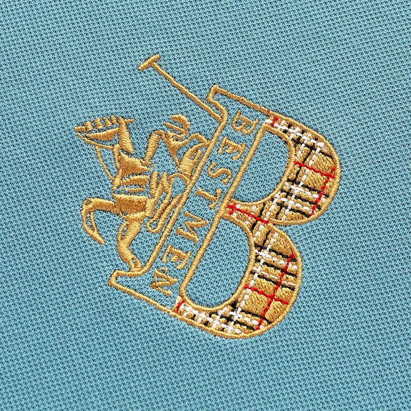 Summer men's fashion casual short sleeved polo shirt high-end boutique embroidered top comfortable and breathable lapel T-shirt