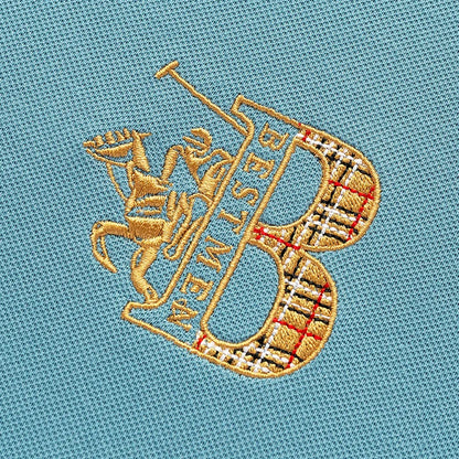 Summer men's fashion casual short sleeved polo shirt high-end boutique embroidered top comfortable and breathable lapel T-shirt