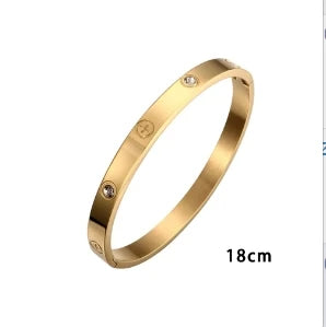 Bamboo Beads Punk Gold Plated Bangle for Women Men Trendy Stainless Steel Metal Bracelets Geometric Round Bead Jewelry Accessory