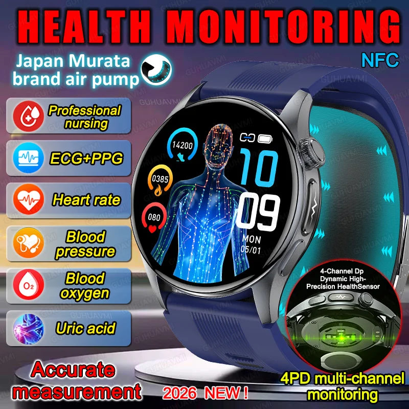 Smartwatch  AMOLED Screen Call ECG Sport Watchs