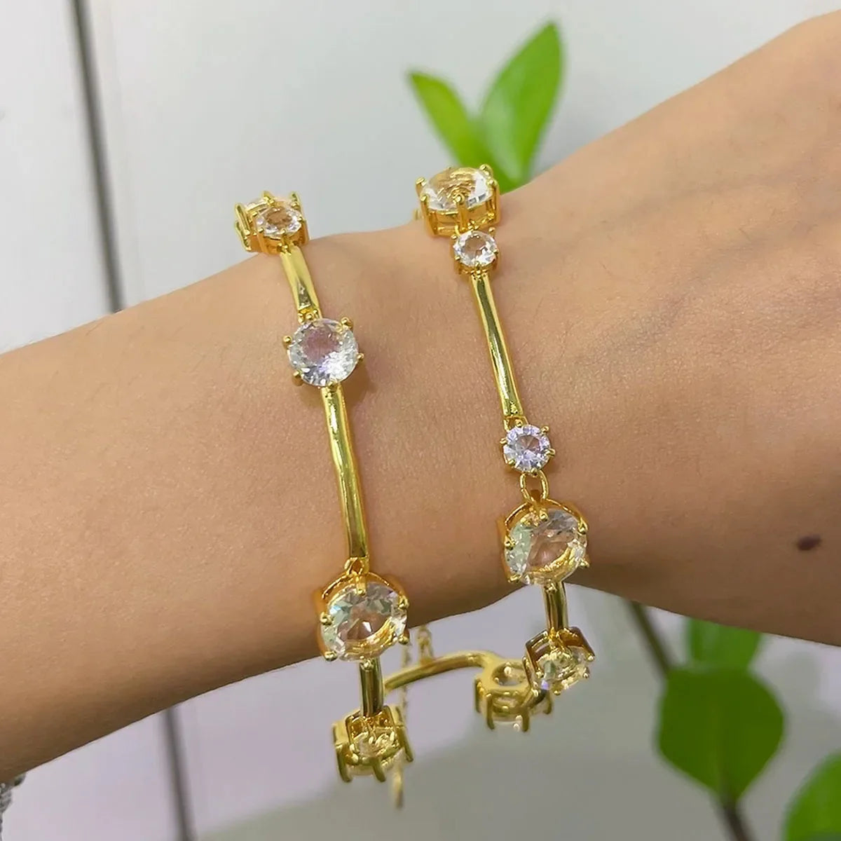 High Quality Charms Gift Fine Jewelry Sets Original Luxury Shiny Gold Silver Crystal Necklace Bracelet Large Hoop Earrings Women