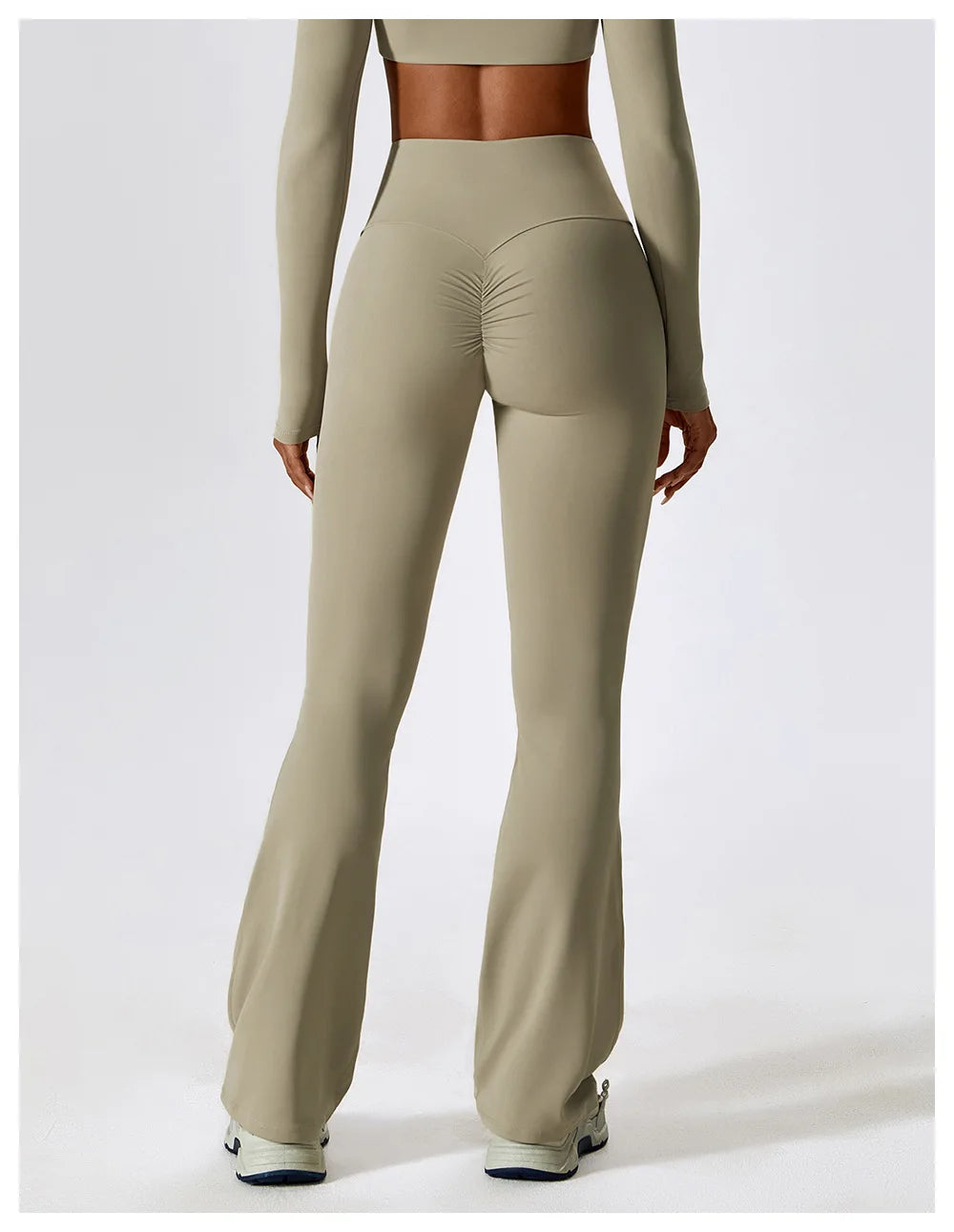 Women Wide-leg Pants Yoga Leggings Tights High Waist Leisure Flared Pants Dance
