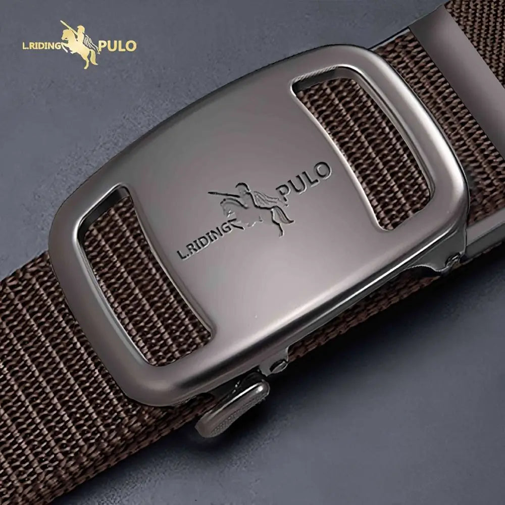 Black Automatic Buckle Belt Men Business Luxury Brand Quality Canvas Belt Casual Simple Wild Style Trendy Jeans Belt