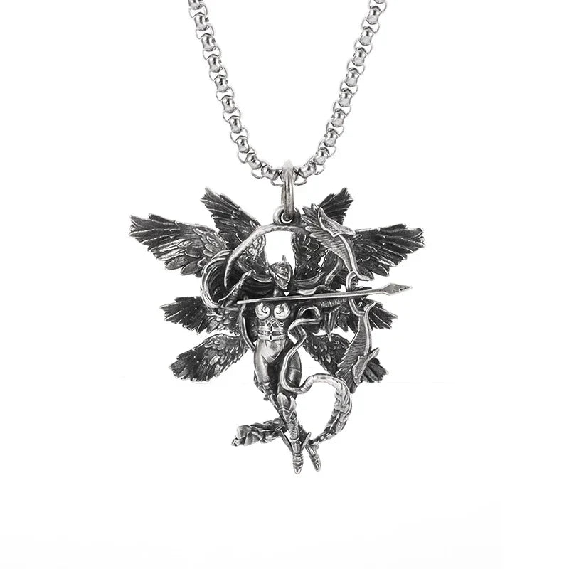 Dante Purgatory Cross Necklace Vintage Christian Passion Jesus Cross Pendant Male and Female Catholic Amulet Jewelry Gift