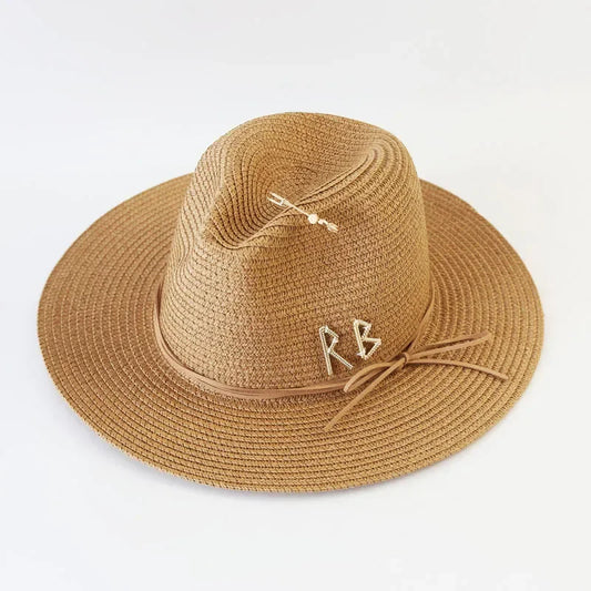 Big Size  Summer Sun Hats Ladies Fashion Girl Beach Straw  Hat Luxury Grass Jazz Top Panama Hat Womens 60cm Large Head