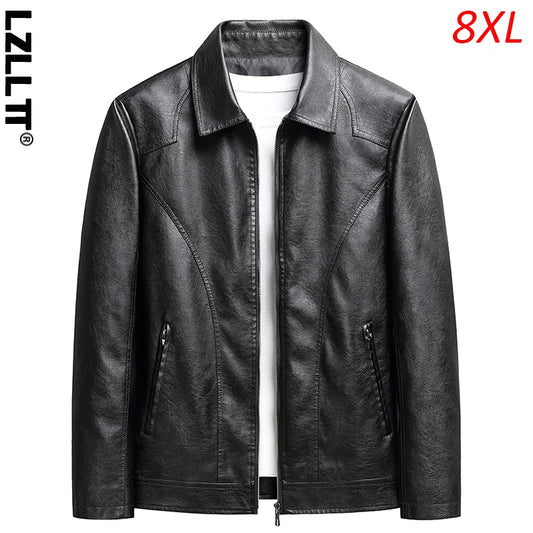 Men Casual Motorcycle Biker Jacket Coats Mens Vintage Outerwear Leather Jacket