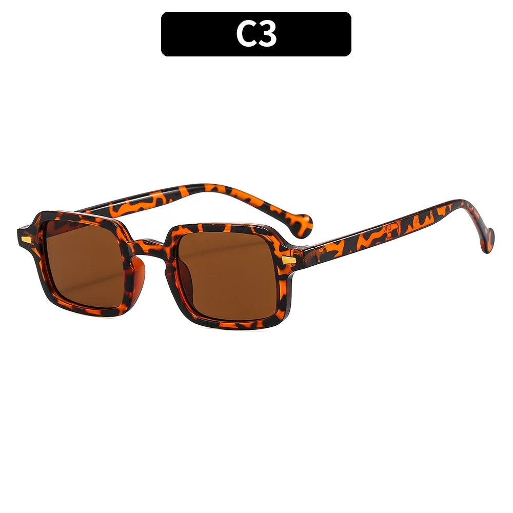 Fashion Luxurious Rectangle Sunglasses Women Oval Vintage Brand Designer Square Sun Glasses Men Shades Female Eyewear Anti-glare