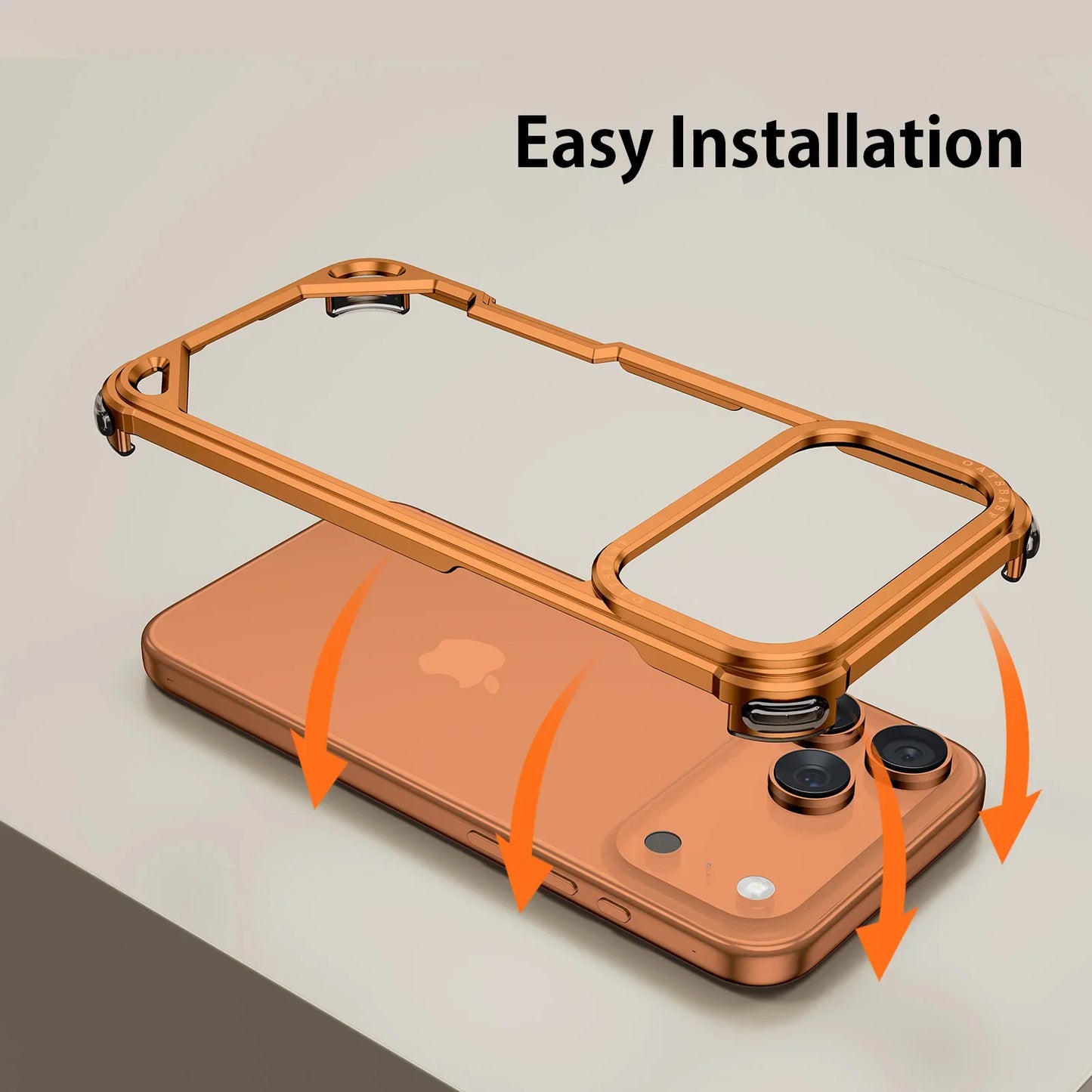 iPhone 17 Pro Max 17 Air Phone Case Aluminum Alloy Metal Frameless Shells Magsafe Minimalist Anti-Drop Protective Cover