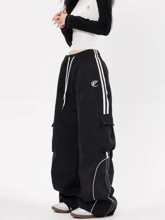 Vintage Cargo Pants Women Baggy Harajuku Y2k Korean Streetwear Oversize Parachute