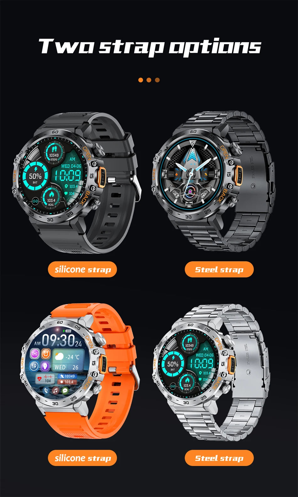 LIGE 2025 Smart Watch Men Sport Watches LED Flashlight 360*360 Ultra HD Screen Waterproof Fitness Bluetooth Call Men Smartwatch
