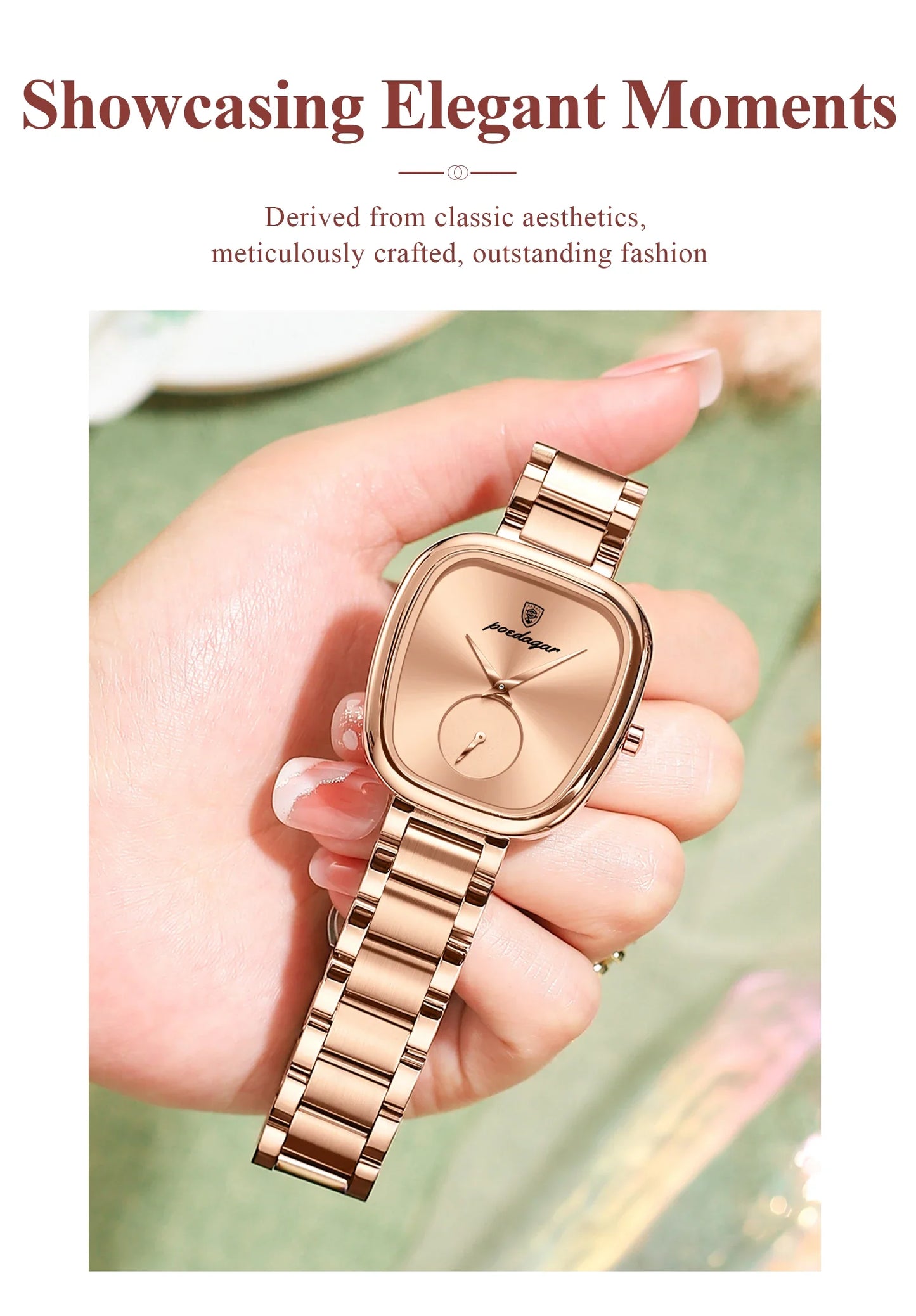 POEDAGAR Elegant Luxury Watch For Woman Waterproof Stainless Steel Women's Quartz Watches Simple High Quality Ladies Wristwatch