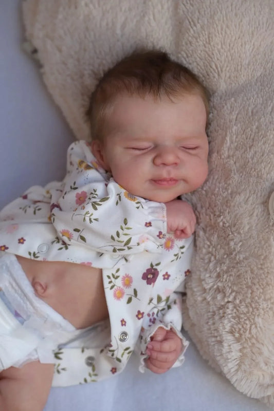 NPK 19inch Pascale Newborn Baby Reborn Doll Full Body Realistic 3D Skin Multiple Layers Painting Visible Veins Soft Touch Doll