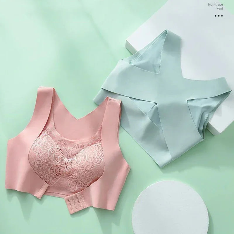 Front Closure Posture Corrector Bras Women Sports Underwear Bralette Humpback