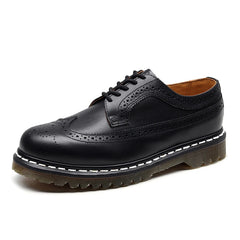 Genuine Cow Leather Vintage Formal Brogue casual Men's Leather Shoes