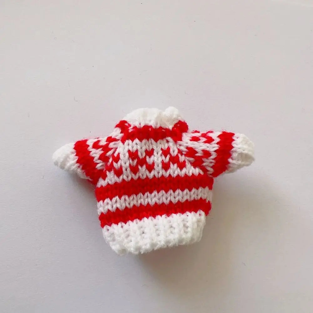 Christmas Style Dolls Sweater Dog Doll Clothes Cute White/Red/Green BJD Doll Clothes Mini 10cm for 16cm/17cm Bjd Doll