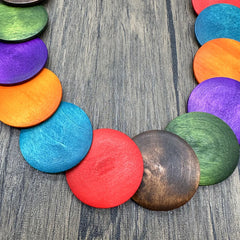 Geometry Bohemian Wood Bead Long Necklaces For Women Handmade