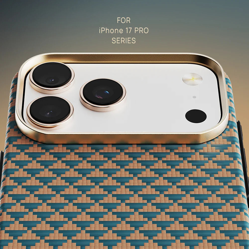 iPhone 17 Pro Max Case Gilded Tactile Woven Aramid Fiber Magnetic Case for iPhone 17 Pro Case