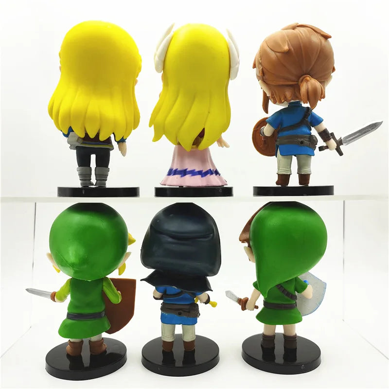 6pcs/set Game The Legend of Zelda Link Cute PVC Action Figure Toys 10cm