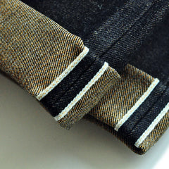 Men Jeans Color Cotton and Linen  Selvedge Sanforized