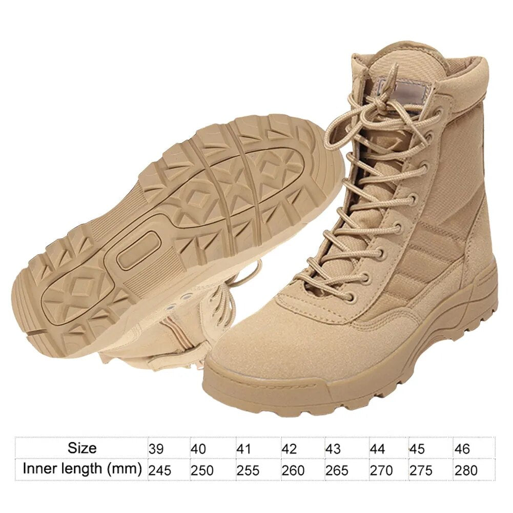Army Combat Boots Winter Tactical Military Boots High-top Outdoor Hiking Boots for Men