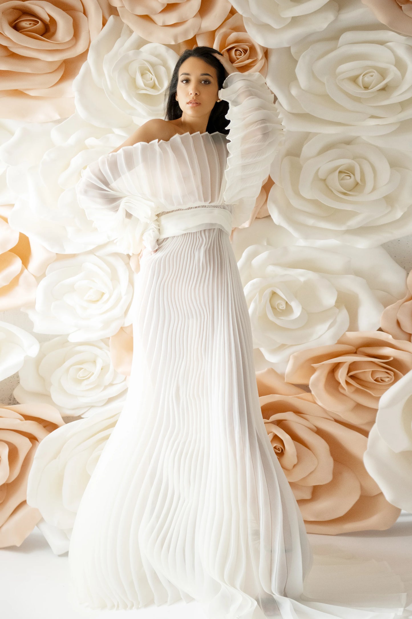 Homecoming Dresses: Organza Pleated Formal Dress Photography Photo Shoot Dress